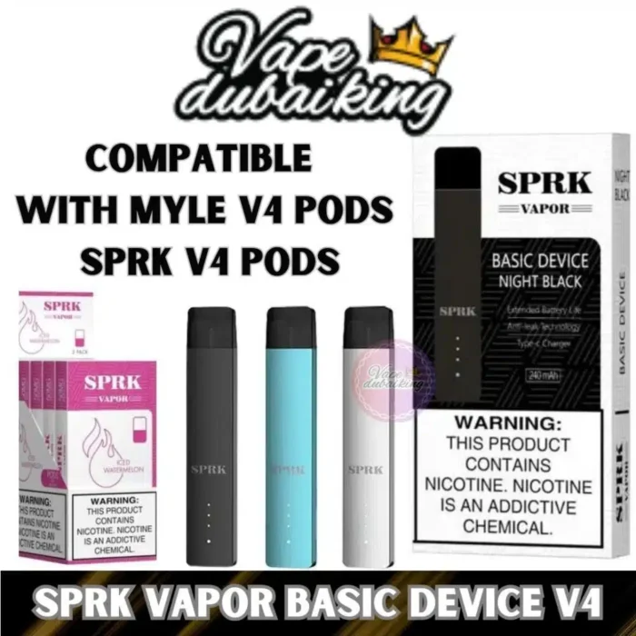 SPRK Vapor Basic Device Dubai | Myle V4 Compatible Pod System 240 Puffs - Image 5