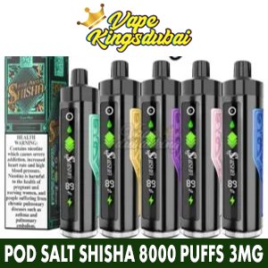 Pod Salt Shisha 8000 Puffs 3MG Disposable Vape